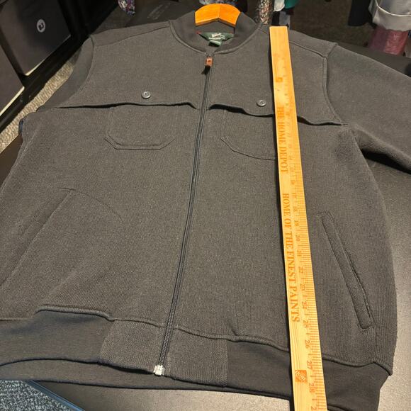 Woolrich Jacket Hanover Full Zip Mens XL Fleece Chest Pockes 8856 Charcoal Gray - Picture 4 of 7